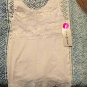 Sheer Body Under Garnet Tank!